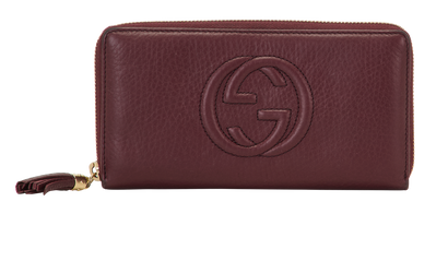 Gucci Soho Wallet, &pound;220, Accessories, Burgundy, Leather, Front view